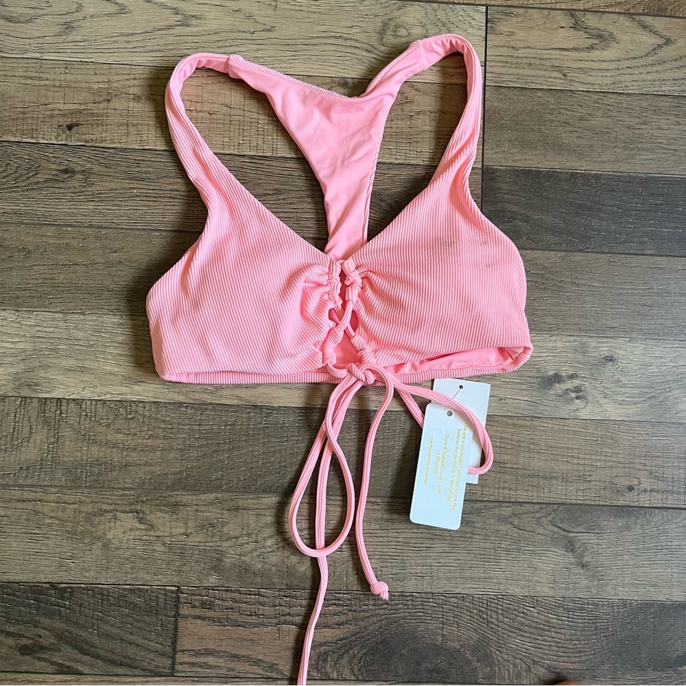 NWT L* Space Pink Dax Bikini Top S